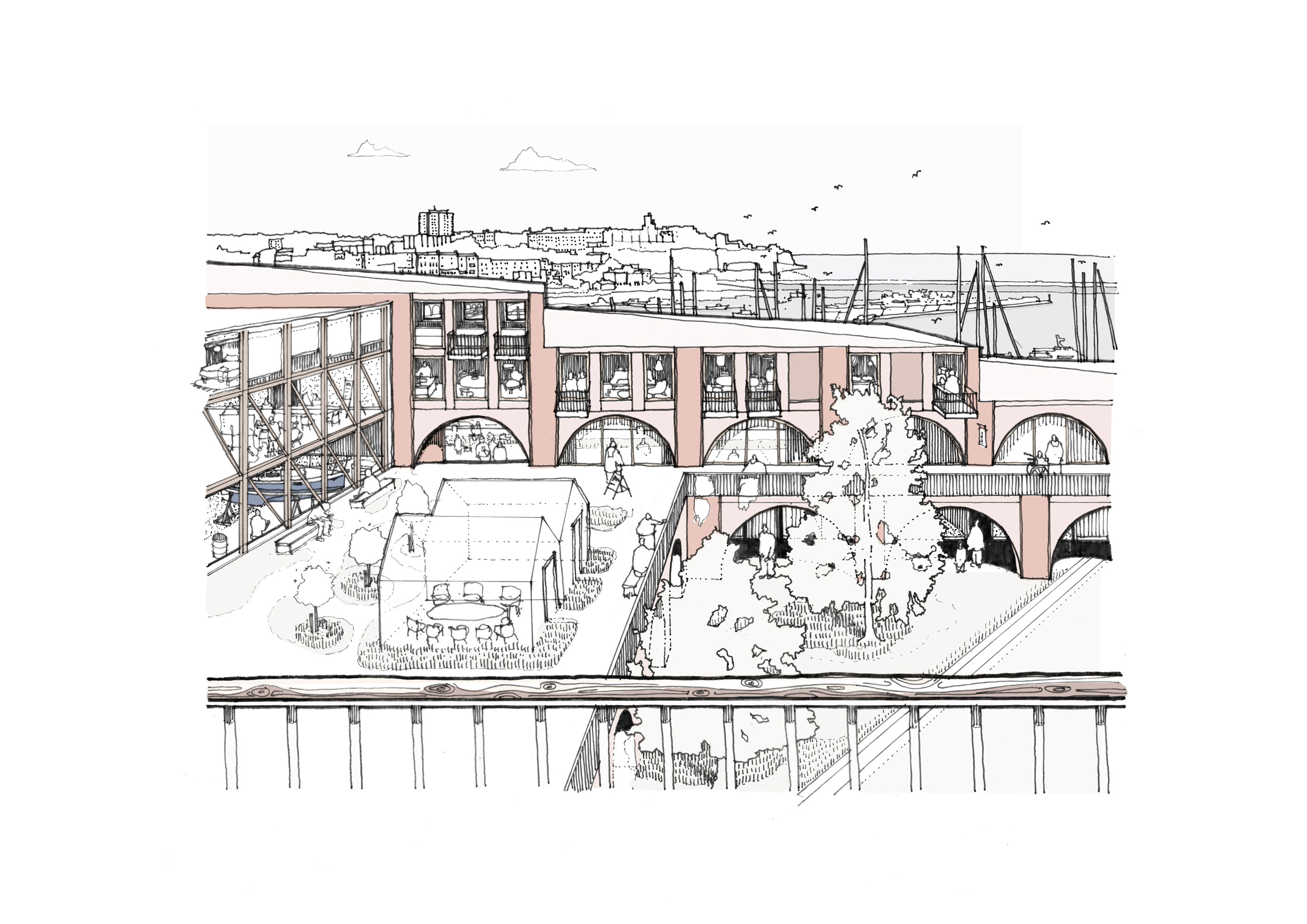 UK-2401-MRAD-MR_Courtyard-Sketch-C